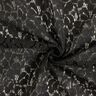 Lace fabric Lurex flowers – black/metallic gold,  thumbnail number 4