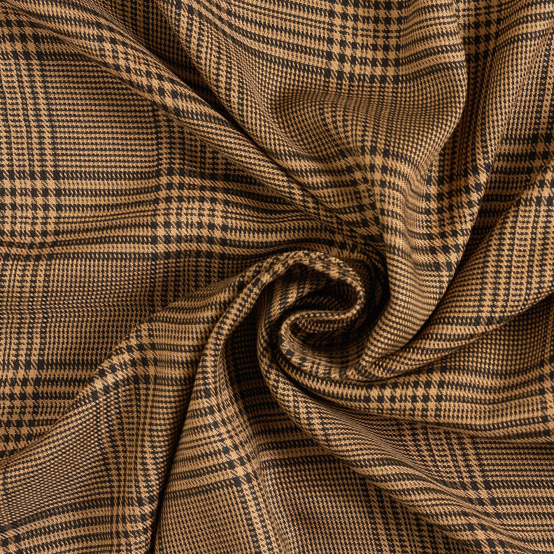 viscose fabric Glen Plaid – caramel/black,  image number 4