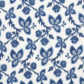 Cotton Jersey Hop tendrils – denim blue/white, 