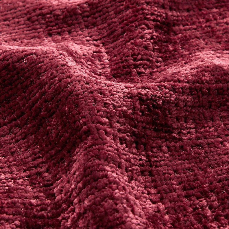 Upholstery Fabric Chenille Plain – dark red,  image number 2