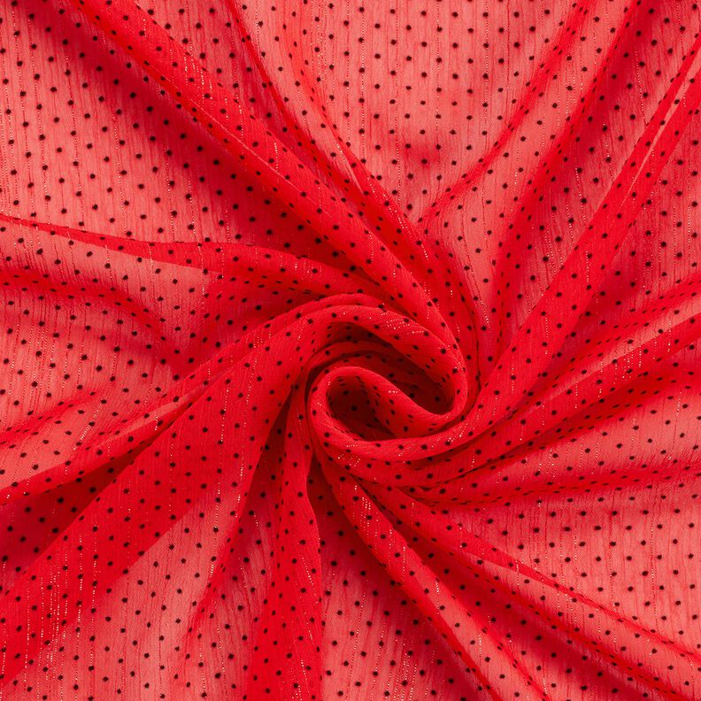 Glitter stripes and dots chiffon – red,  image number 3