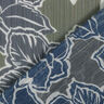 Crepe Chiffon Large Flowers – navy blue/khaki,  thumbnail number 5