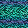 French Terry Gradient Leopard Digital Print – blue lilac/turquoise,  thumbnail number 1