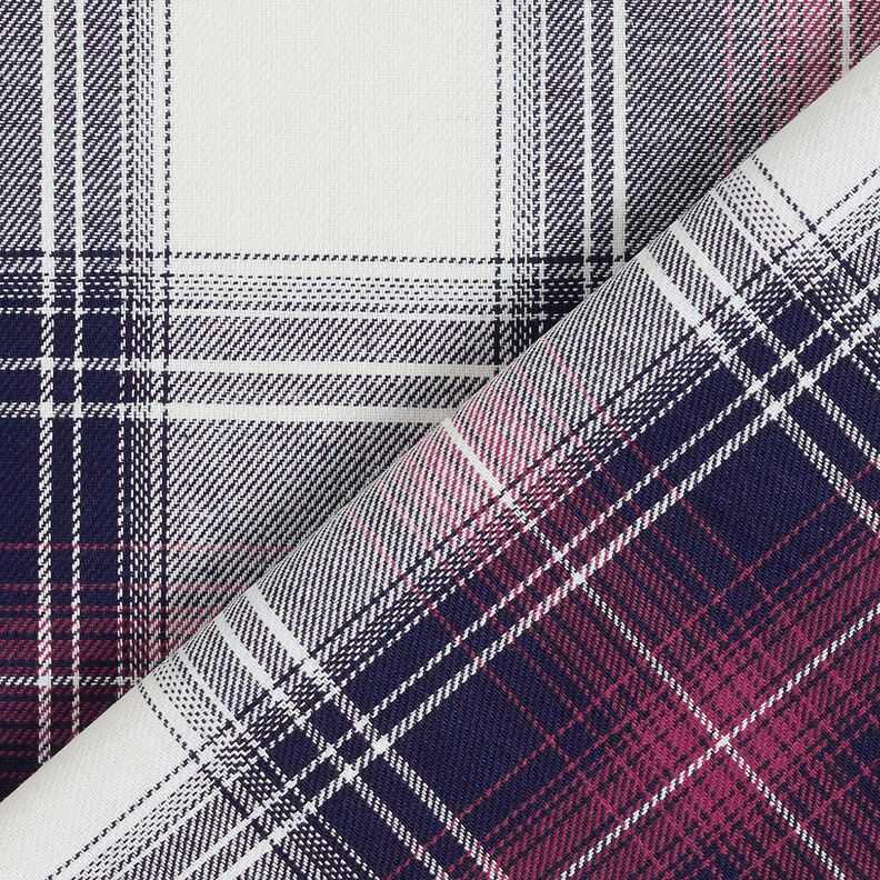 Shirt fabric cotton tartan – dark red/navy blue,  image number 5