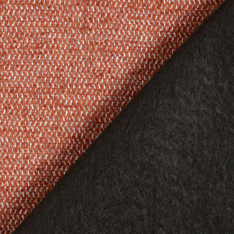 Upholstery Fabric Chenille Mottled – terracotta/silver grey,  image number 3