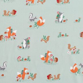 Cotton Poplin Forest animals on the move – reed, 