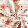 GOTS French Terry delicate flowers – white/peach orange,  thumbnail number 3