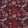 viscose fabric flowers and dragonflies – black/red,  thumbnail number 1