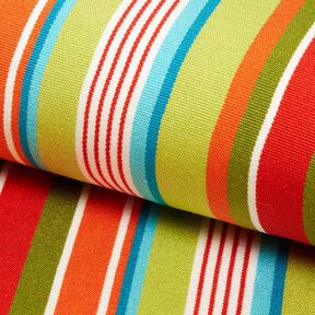 Outdoor Deckchair fabric Longitudinal stripes 45 cm – green/red, 