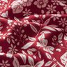 viscose fabric Flowers and branches – carmine/white,  thumbnail number 2