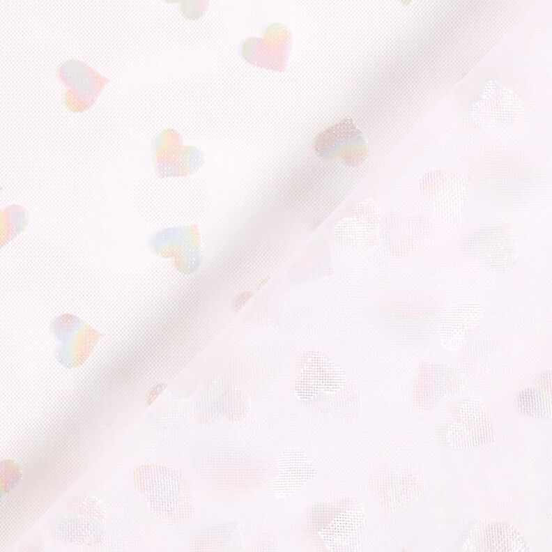 Foil hearts soft mesh – pastel mauve,  image number 5