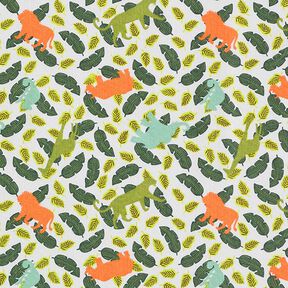Cotton Cretonne Jungle Animal Silhouettes – green, 