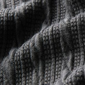 Knit Cloqué Cable Pattern – anthracite, 