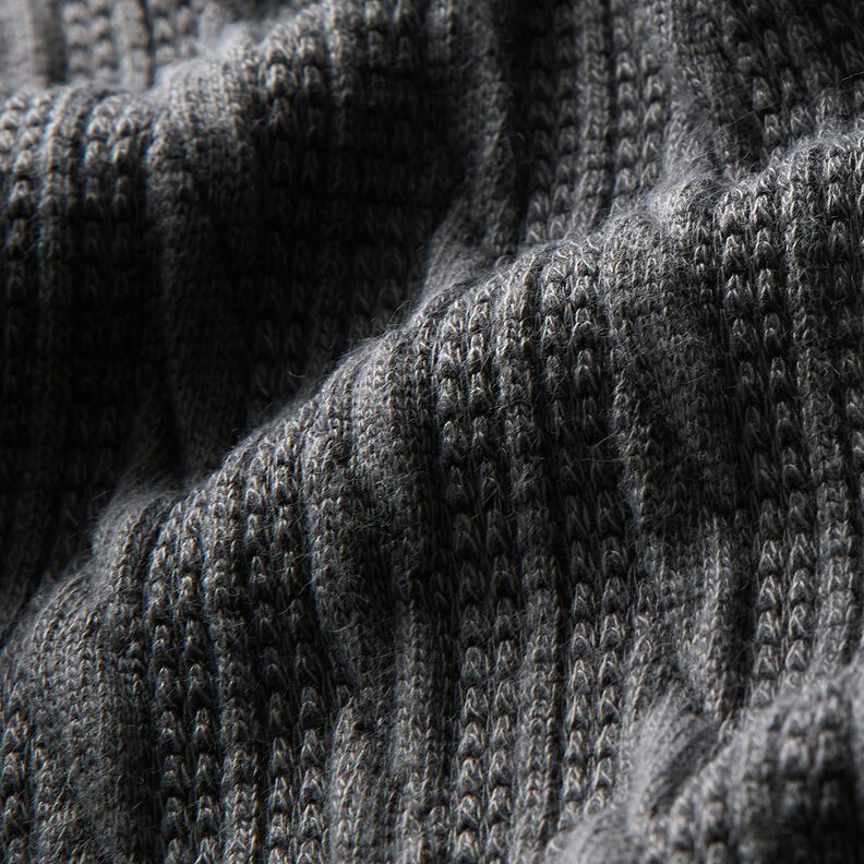 Knit Cloqué Cable Pattern – anthracite,  image number 2