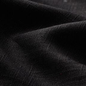 Linen fabric Ramie mix medium – black, 