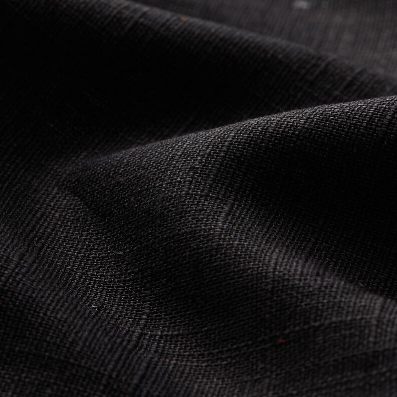 Linen fabric Ramie mix medium – black,  image number 2