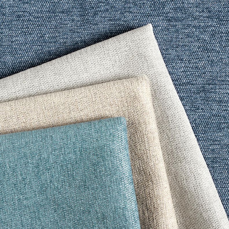 Upholstery Fabric Chenille Mottled – blue/silver grey,  image number 4