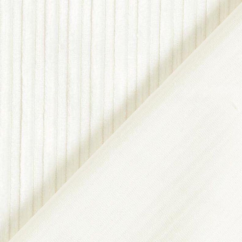 Plain Cotton Viscose Blend Stretch Cord – white,  image number 3