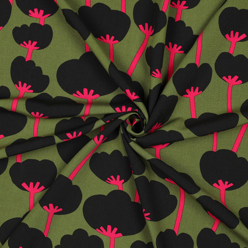 Lenzing Ecovero™ Poppies | Nerida Hansen – olive/black,  image number 3