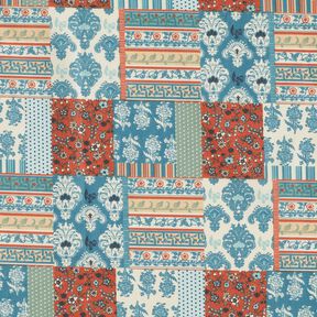 Cotton Cretonne floral patchwork – blue, 