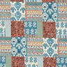 Cotton Cretonne floral patchwork – blue,  thumbnail number 1