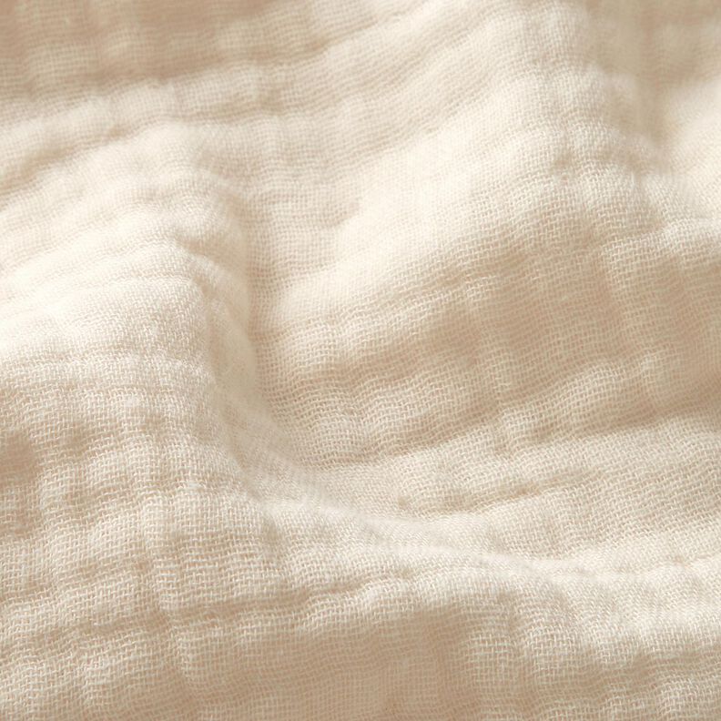 Triple-Layer Cotton Muslin Plain – offwhite,  image number 2