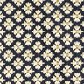 Brocade floral ornaments – navy blue/metallic gold,  thumbnail number 1