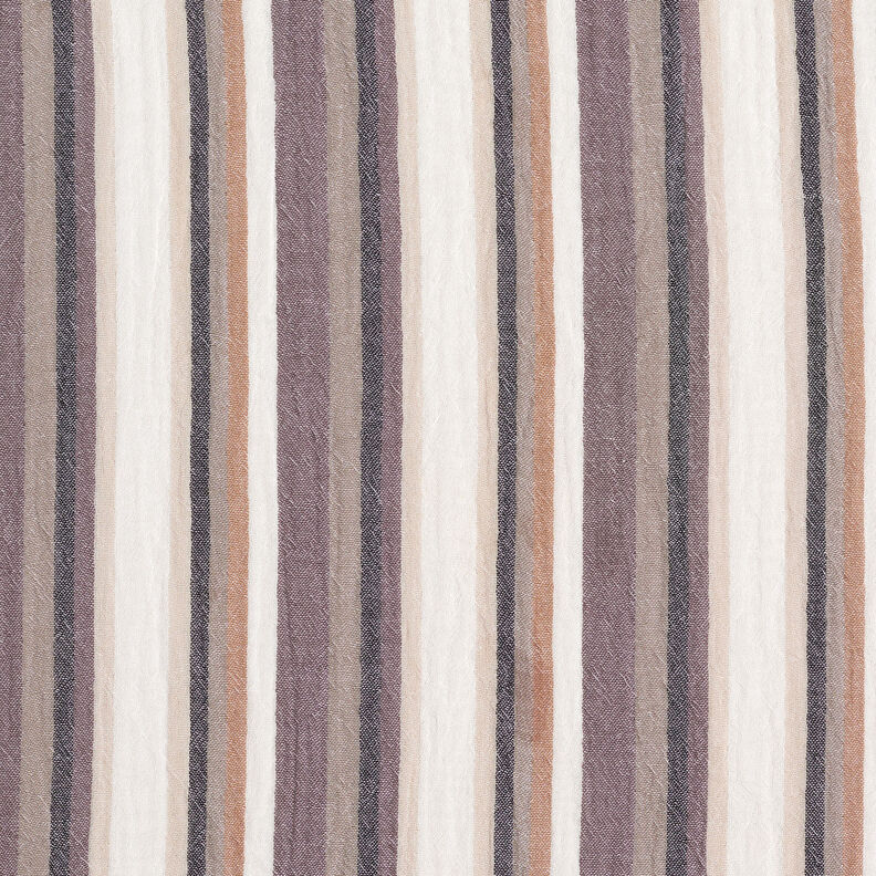 Double Gauze/Muslin yarn-dyed stripes – chestnut/fawn,  image number 1