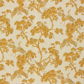 Decor Fabric Canvas Chinese Crane – beige/curry yellow, 