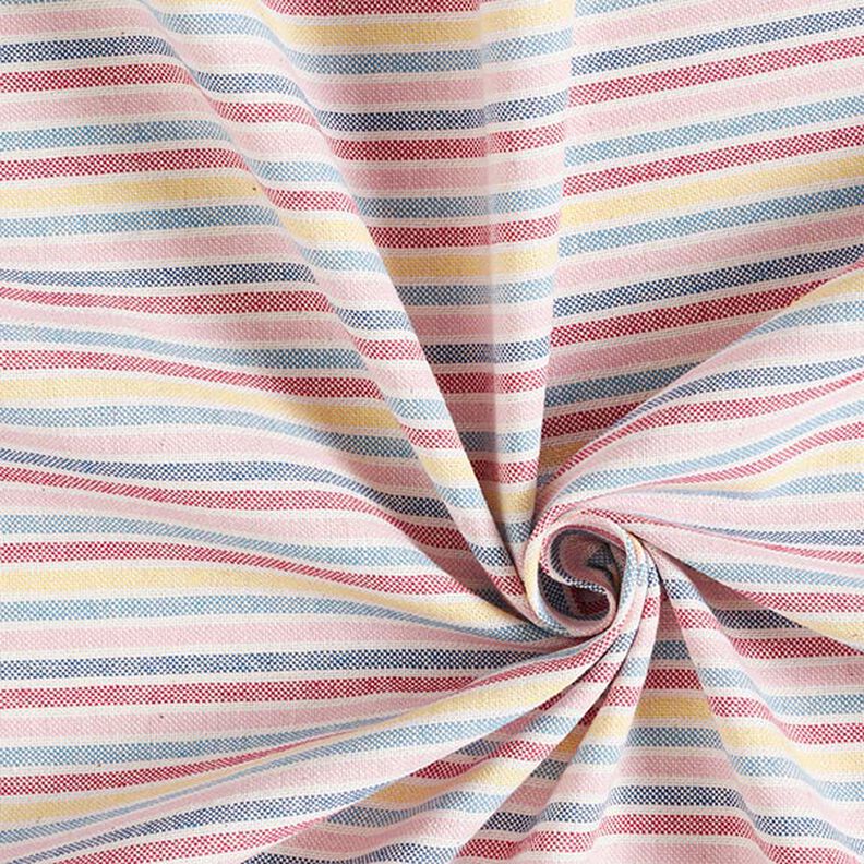 Decor Fabric Half Panama Multicoloured Stripes Recycled – purple,  image number 3