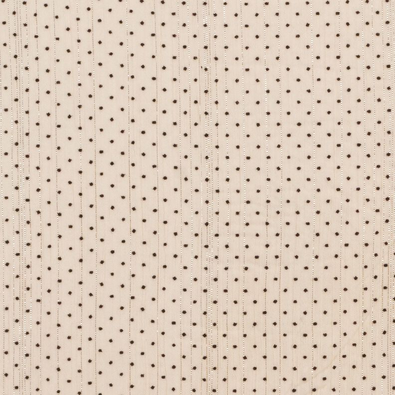 Glitter stripes and dots chiffon – light beige,  image number 1