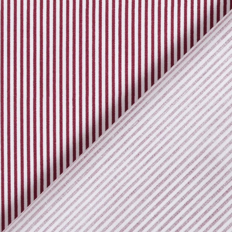 Cotton Poplin Mini stripes – burgundy/white,  image number 4