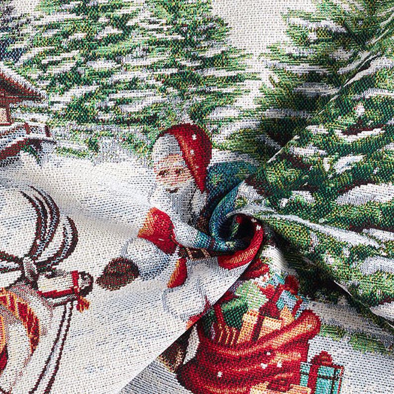 Panel Tapestry Fabric Lurex Santa – offwhite,  image number 3