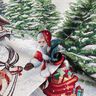 Panel Tapestry Fabric Lurex Santa – offwhite,  thumbnail number 3