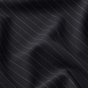 Viscose blend pinstripe – black/white, 