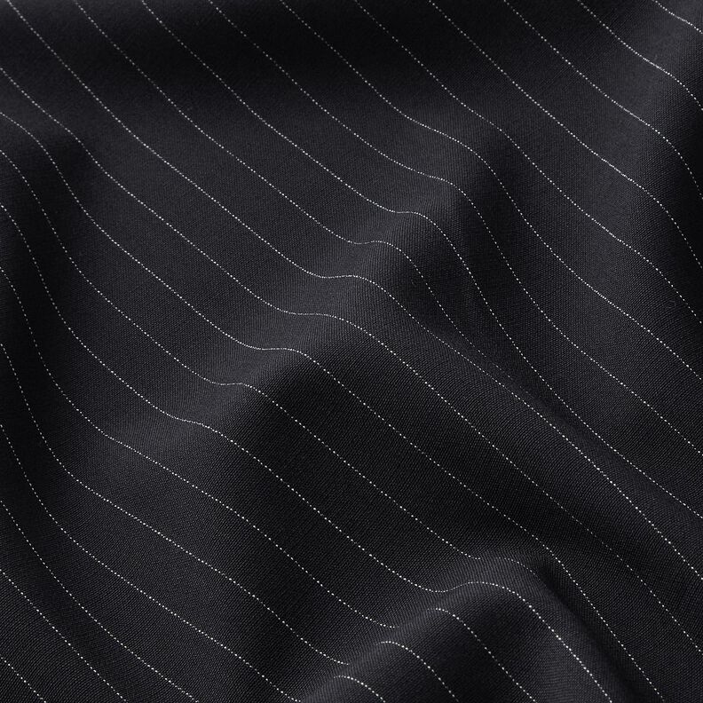 Viscose blend pinstripe – black/white,  image number 2