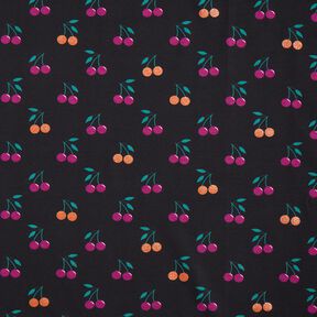 Cotton Jersey Glittery cherries | by Poppy – black, 