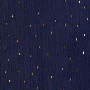 Muslin Foil Print Rectangle | by Poppy – navy blue, 
