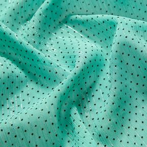 Glitter stripes and dots chiffon – turquoise, 