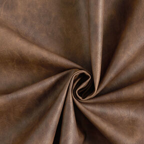 Plain vintage look faux leather – medium brown, 