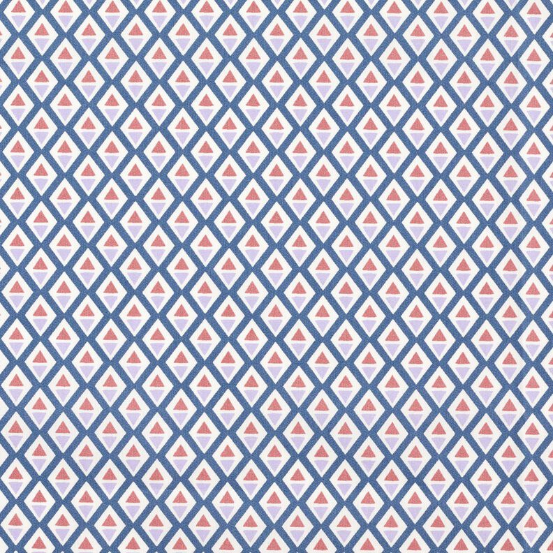 Coated Cotton small diamonds – blue/white,  image number 1