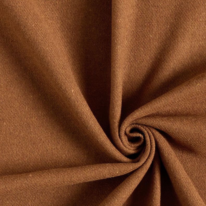 plain wool blend coat fabric – brown,  image number 1