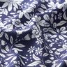 viscose fabric Flowers and branches – indigo/white,  thumbnail number 2