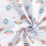 Cotton Cretonne rainbow sun – light grey,  thumbnail number 3