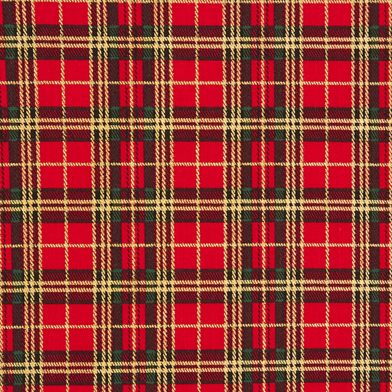 Cretonne Decor Fabric Christmas Check – red,  image number 1