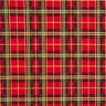 Cretonne Decor Fabric Christmas Check – red,  thumbnail number 1