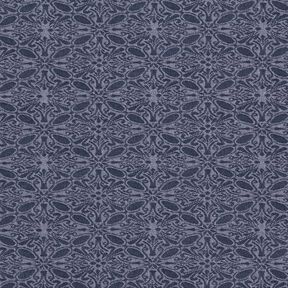 Ornaments stretch jacquard – denim blue, 