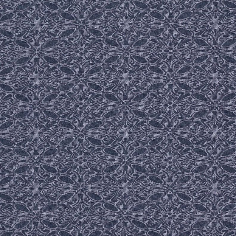 Ornaments stretch jacquard – denim blue,  image number 1