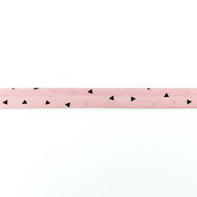 Bias binding Triangles [20 mm] – pink/black, 