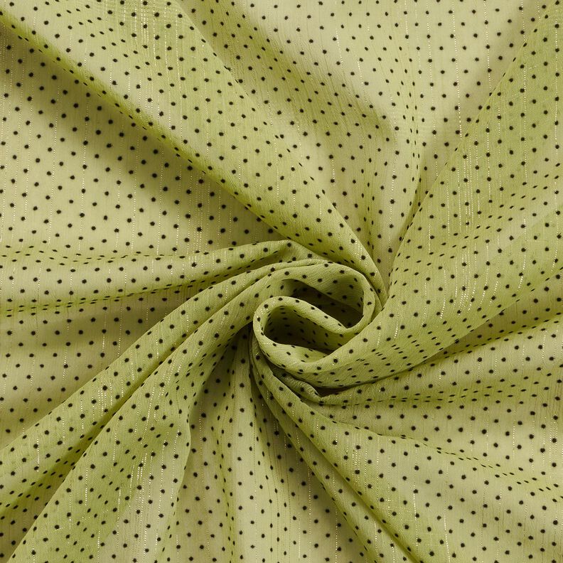 Glitter stripes and dots chiffon – light olive,  image number 3